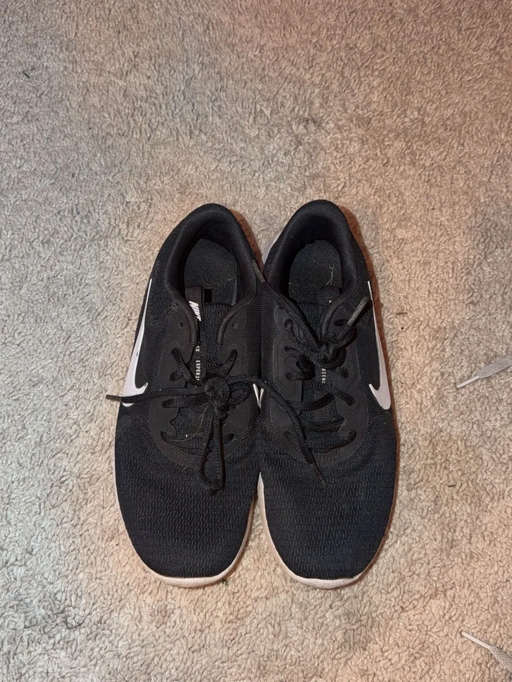 Black kids Athletic Sneakers with White Swoosh